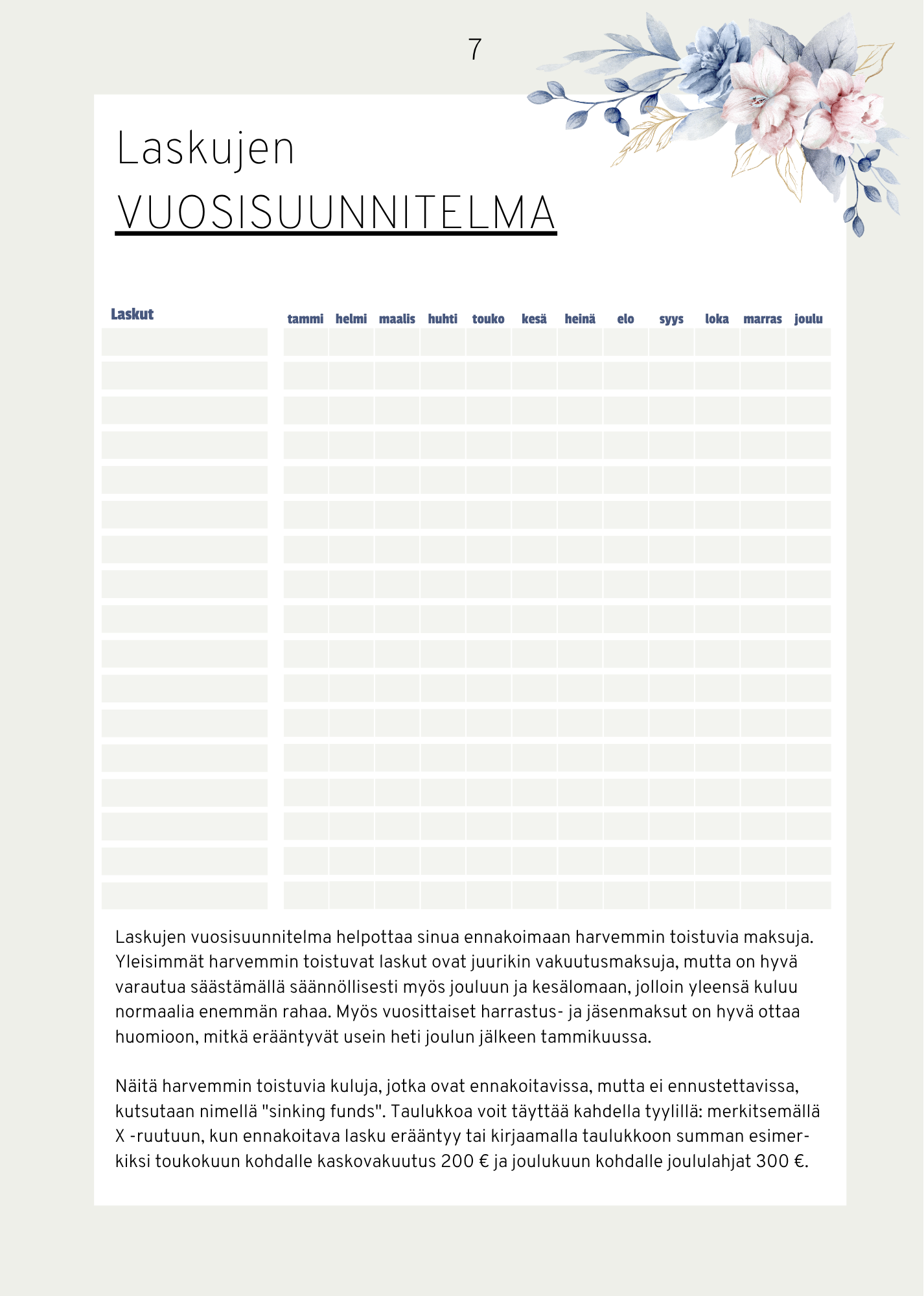 ENNAKKOTILAUS Budjettikirja sininen - Image 6